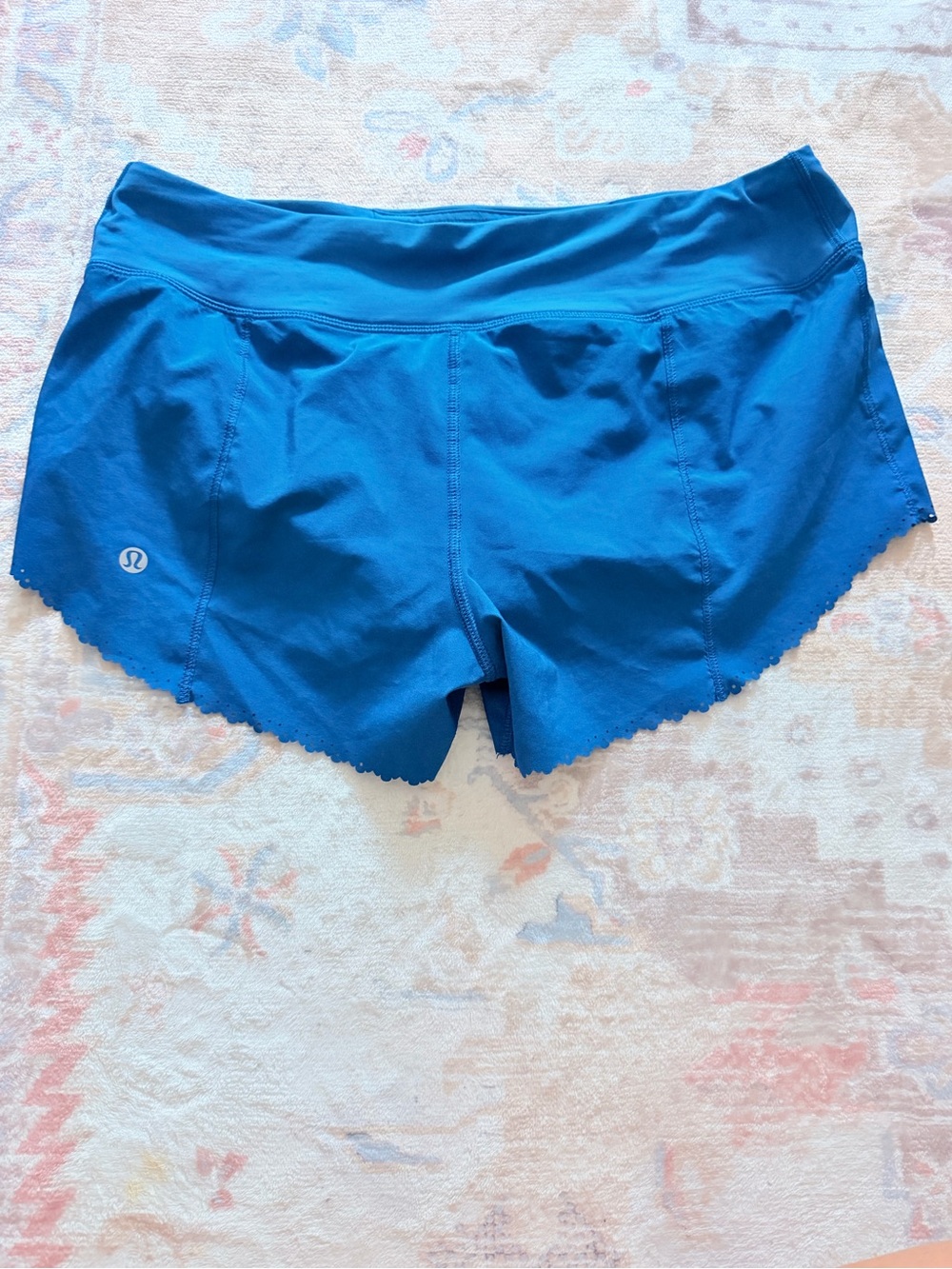 lululemon athletica Bright Blue Athletic Scallop-Hem Shorts